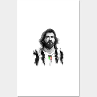 Andrea Pirlo Juve Serie A Football Artwork Posters and Art